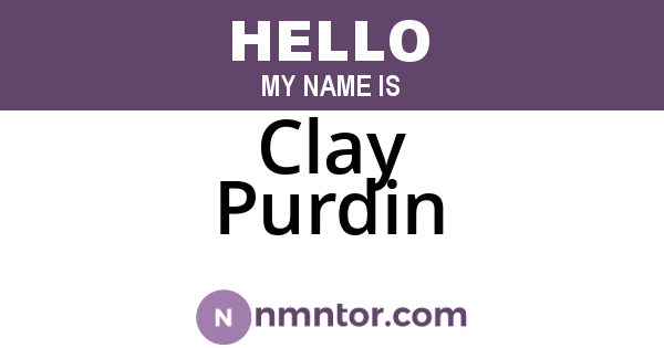 Clay Purdin
