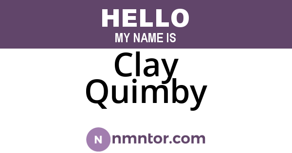Clay Quimby
