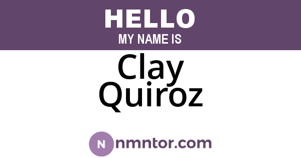 Clay Quiroz