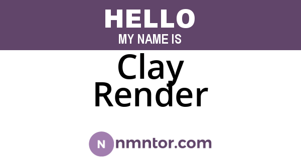 Clay Render