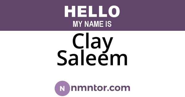 Clay Saleem