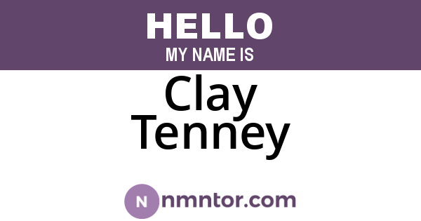 Clay Tenney