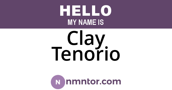 Clay Tenorio