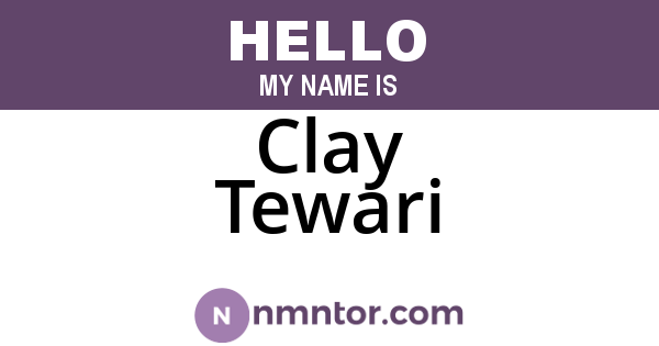 Clay Tewari
