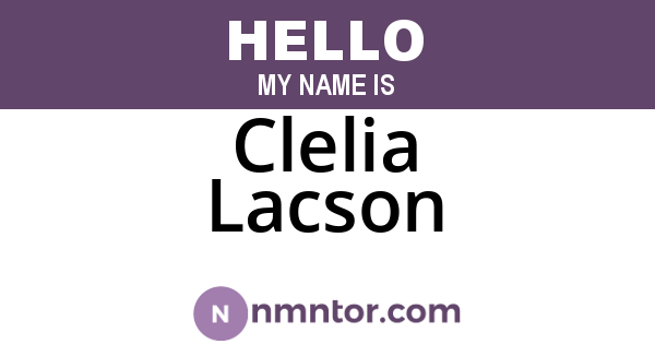Clelia Lacson
