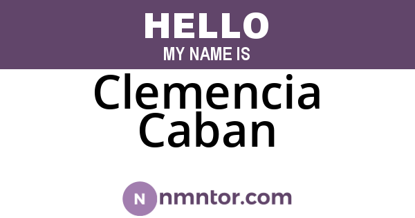 Clemencia Caban