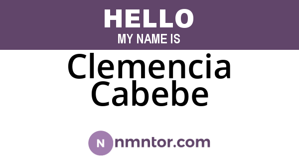 Clemencia Cabebe