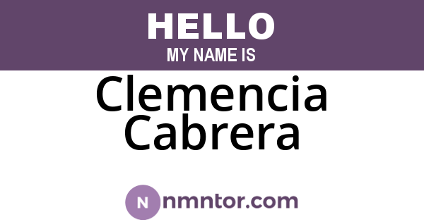 Clemencia Cabrera