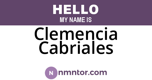 Clemencia Cabriales