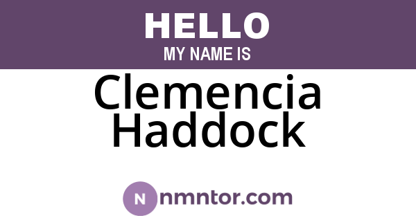 Clemencia Haddock