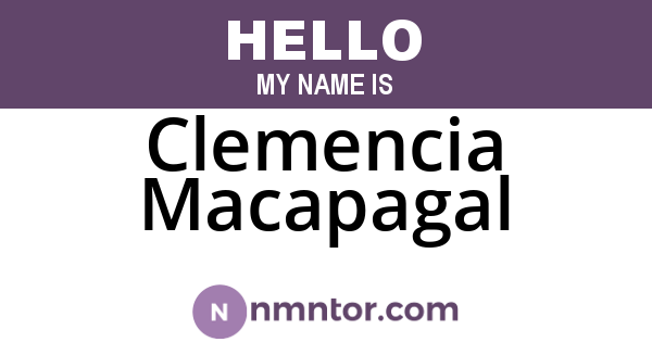 Clemencia Macapagal