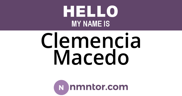 Clemencia Macedo