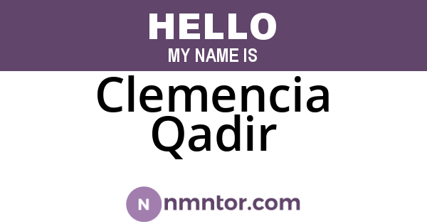 Clemencia Qadir