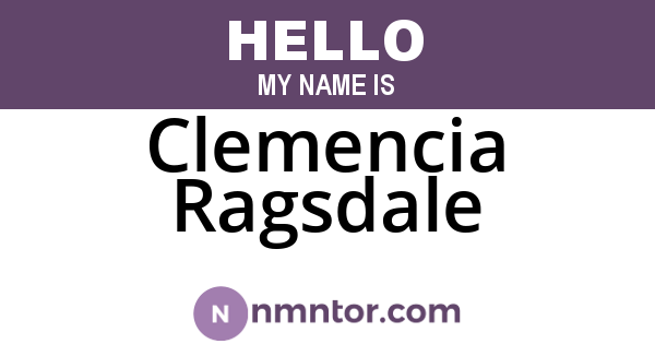 Clemencia Ragsdale