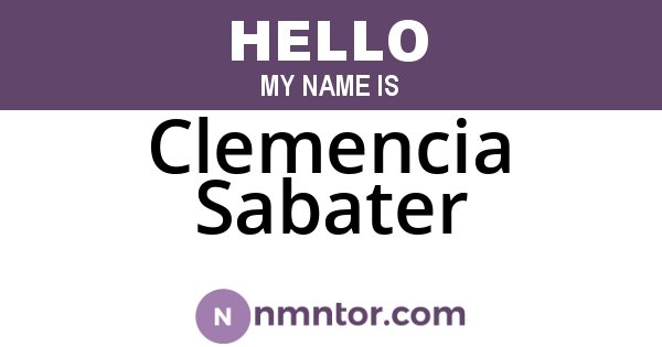 Clemencia Sabater