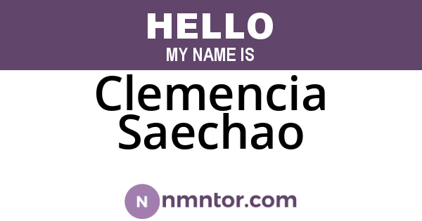 Clemencia Saechao
