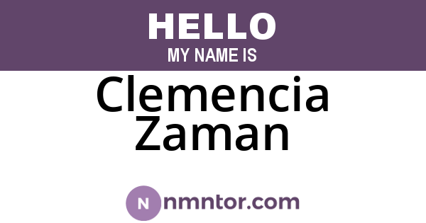 Clemencia Zaman