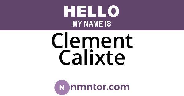 Clement Calixte