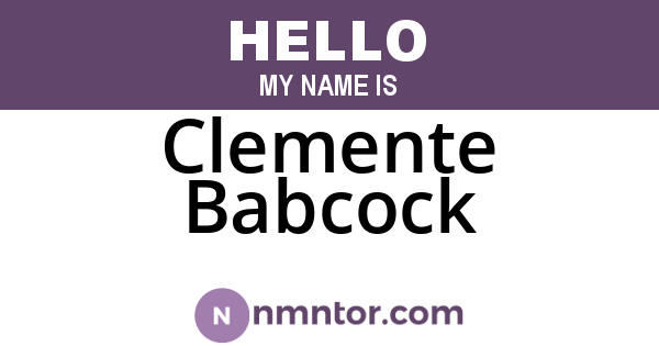 Clemente Babcock
