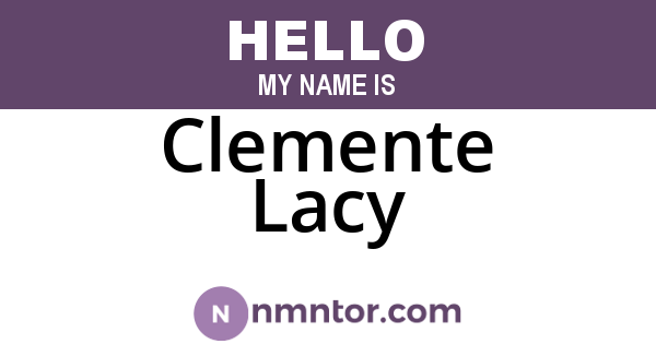 Clemente Lacy