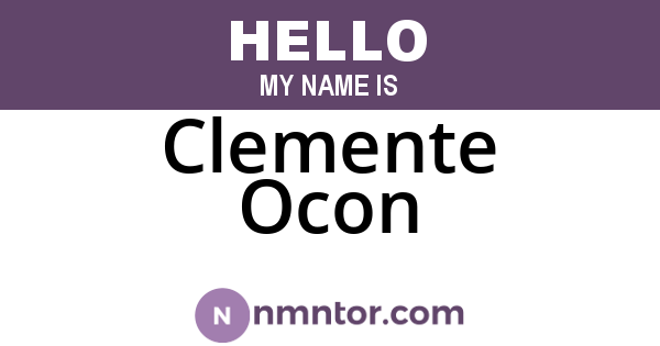 Clemente Ocon