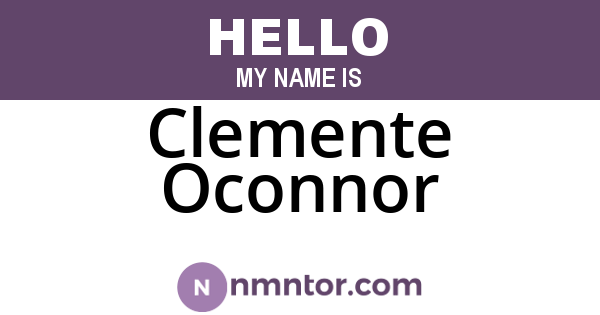 Clemente Oconnor
