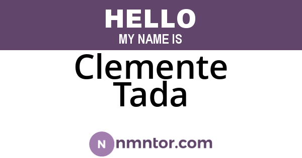 Clemente Tada