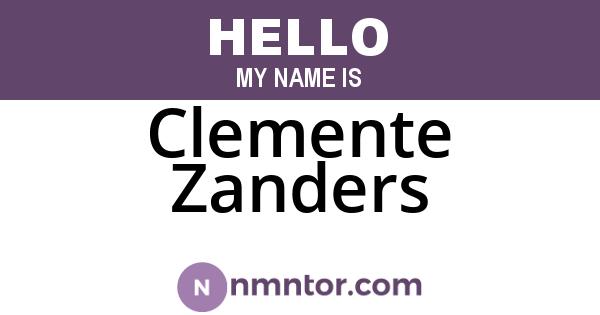 Clemente Zanders