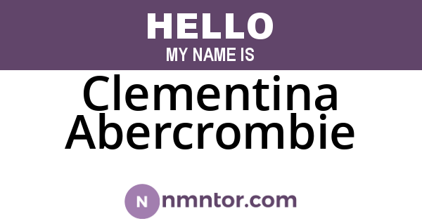 Clementina Abercrombie