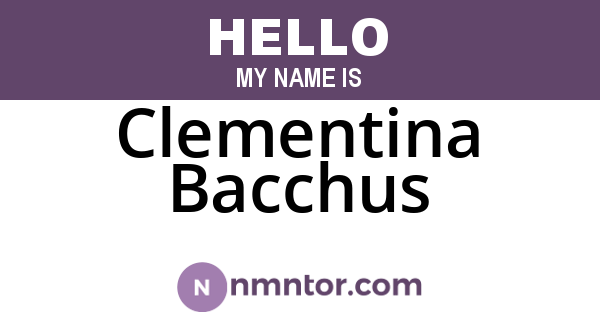 Clementina Bacchus