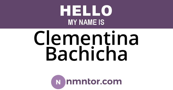 Clementina Bachicha