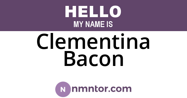 Clementina Bacon