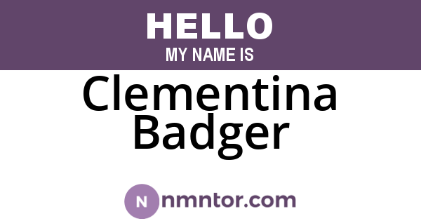 Clementina Badger