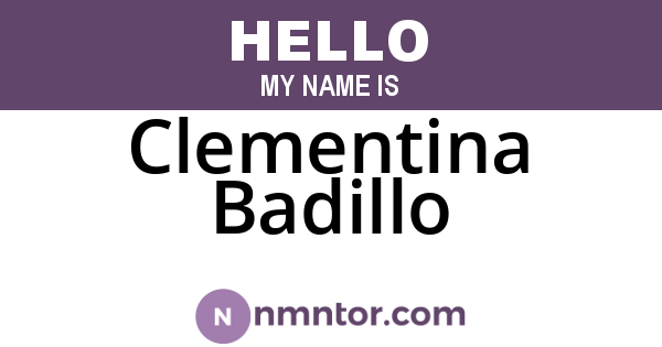 Clementina Badillo