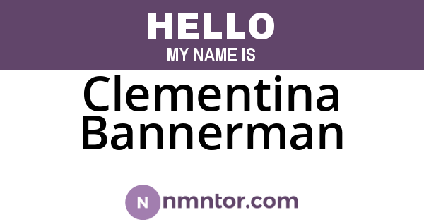 Clementina Bannerman