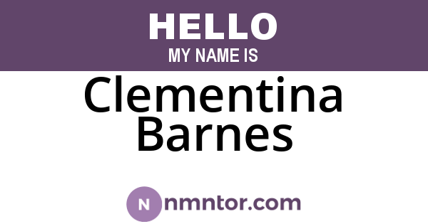 Clementina Barnes