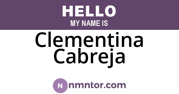 Clementina Cabreja