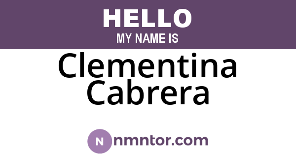 Clementina Cabrera