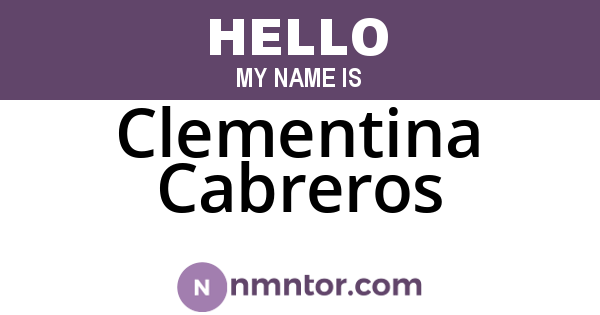 Clementina Cabreros