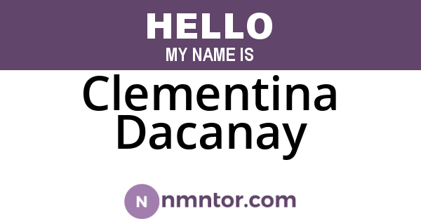 Clementina Dacanay