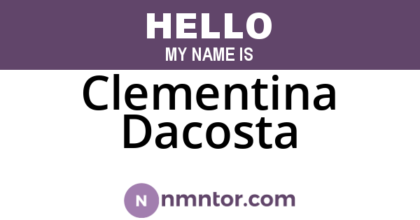 Clementina Dacosta