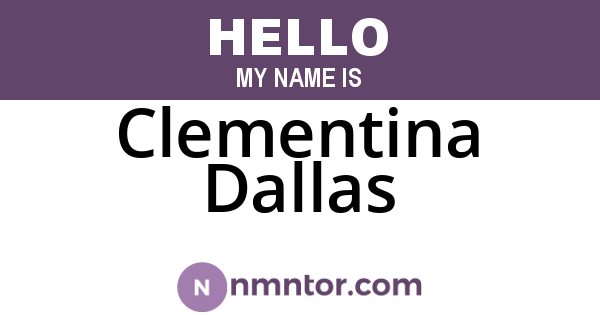 Clementina Dallas