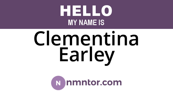 Clementina Earley