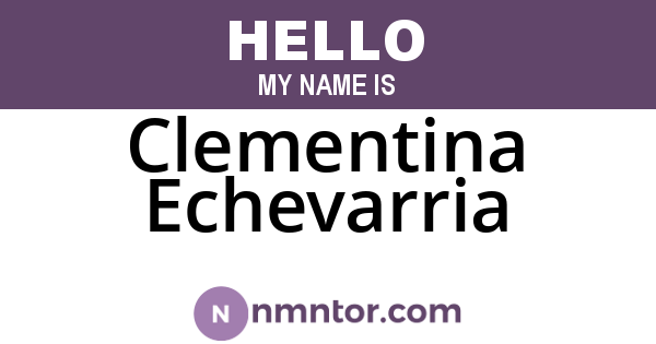 Clementina Echevarria