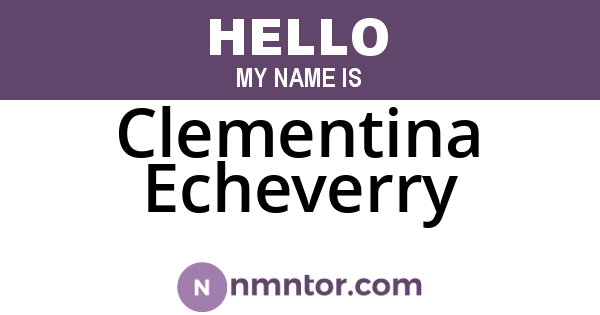 Clementina Echeverry