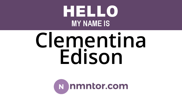 Clementina Edison
