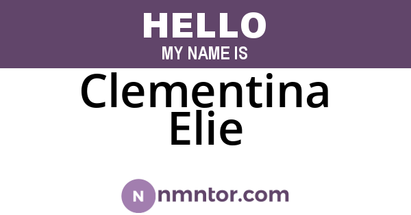 Clementina Elie