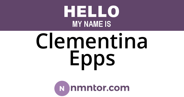 Clementina Epps