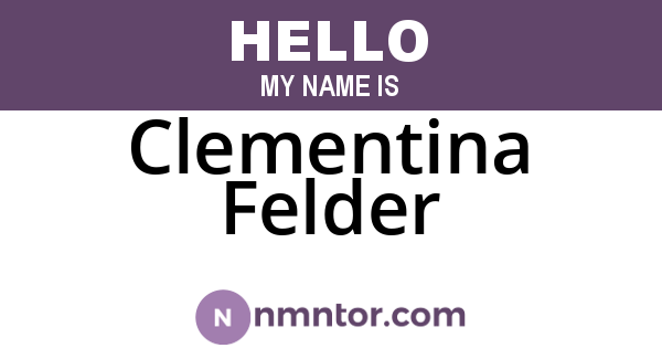 Clementina Felder