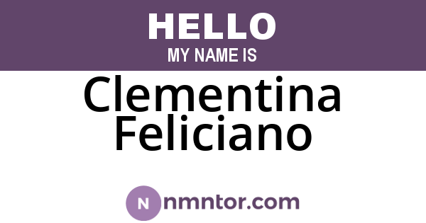 Clementina Feliciano